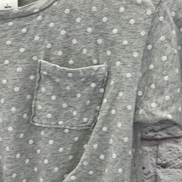 Nordstroms girls polka dot top grey white - Picture 2 of 6